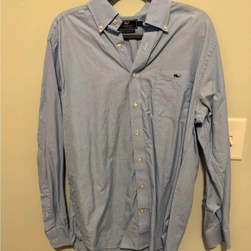 Vineyard Vines Blue Casual Button Down Shirt